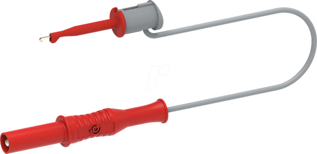 PJP 6035-M10-R - Messleitung, SMD Klemme zu 4 mm Steckanschluss, 10 cm, rot