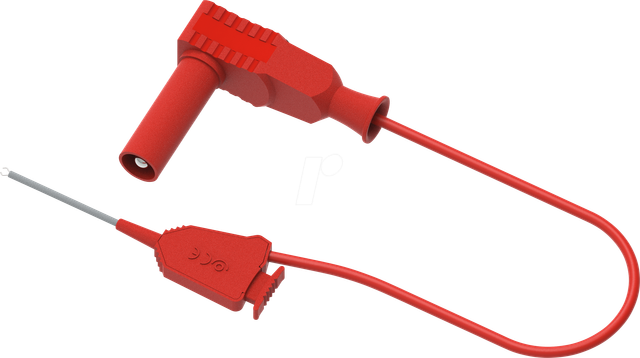 PJP 6606-50R - Messleitung, 4 mm auf Mini-Klemme, 50 cm, rot
