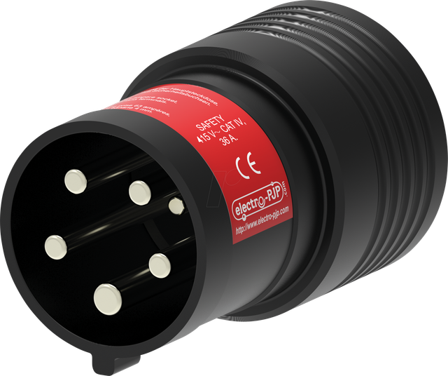 PJP ADA TETRA63 - CEE-Messadapter 63 A, 4 mm Buchsen