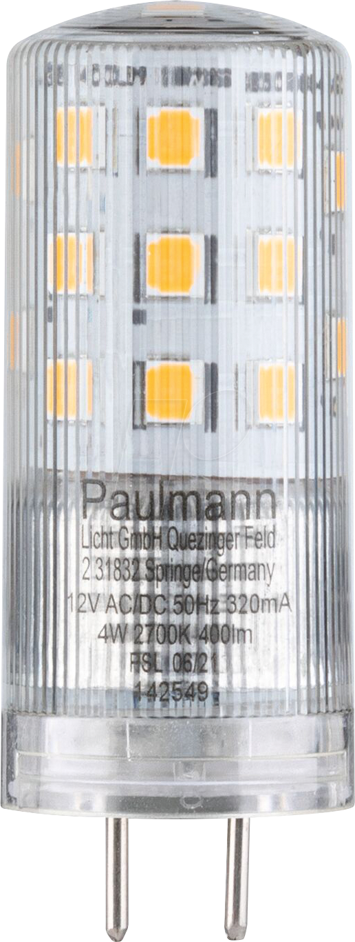 PLM 28833 - LED-Stiftsockellampe STS GY6,35, 4 W, 400 lm, 2700 K, dimmbar