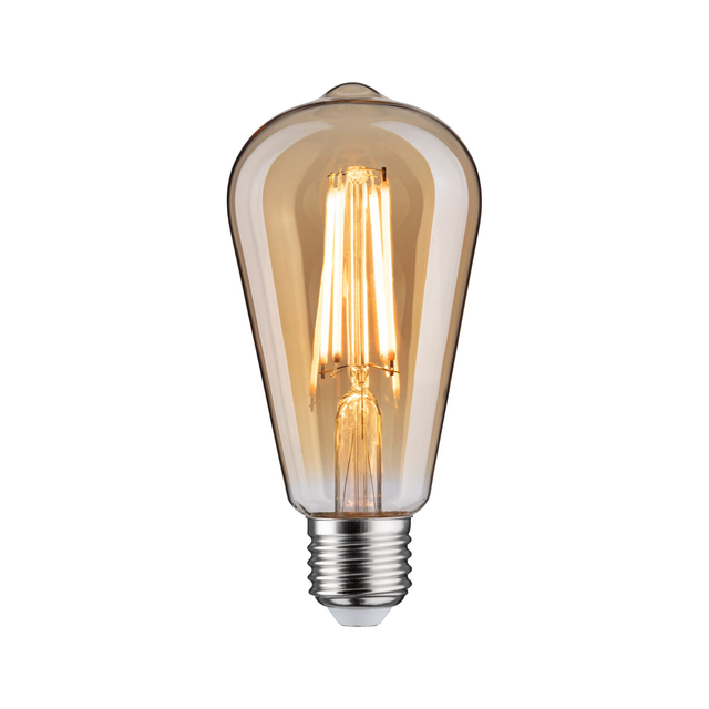 PLM 29188 - LED-Lampe E27, 6 W, 470 lm, 1800 K, dimmbar, Filament, gold