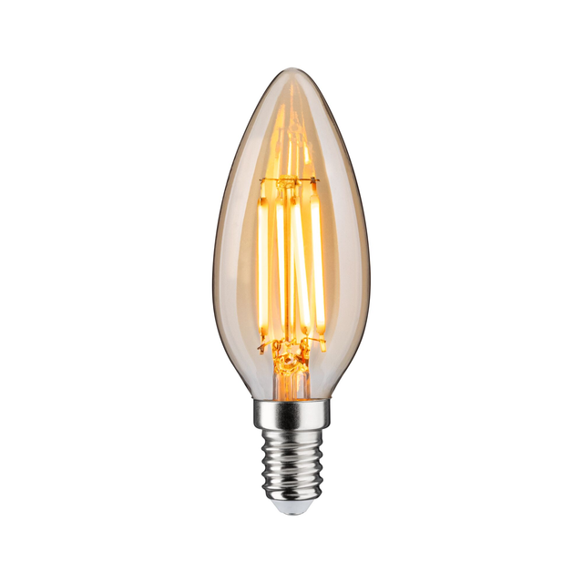 PLM 29191 - LED-Lampe E14, 4,9 W, 450 lm, 1800 K, dimmbar, Filament, gold