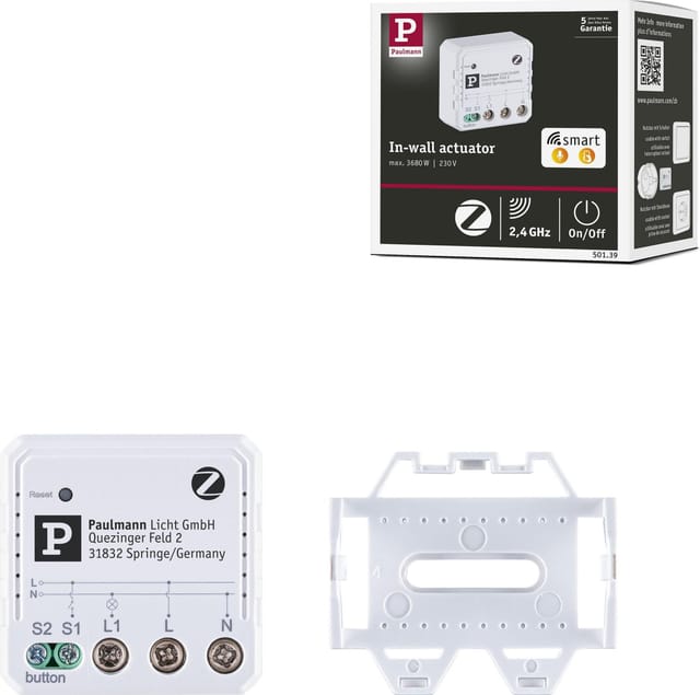 PLM 50139 - Unterputzaktor, Smart Home, Zigbee 3.0, On/Off, weiß
