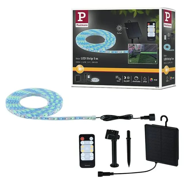 PLM 71194 - Solar LED Stripe, 5m, RGB, 3,2 W, 22lm/m