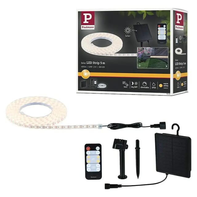 PLM 71193 - Solar LED Stripe, 5m, 3000K, 2,8 W, 51lm/m