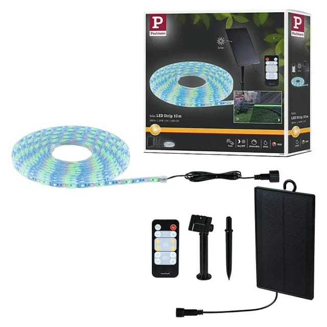 PLM 71196 - Solar LED Stripe, 10m, RGB, 3,8 W, 14lm/m
