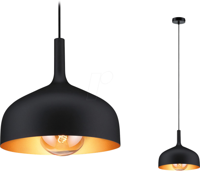 PLM 77062 - Pendelleuchte Embla II, max. 20 W, E27, schwarz/gold