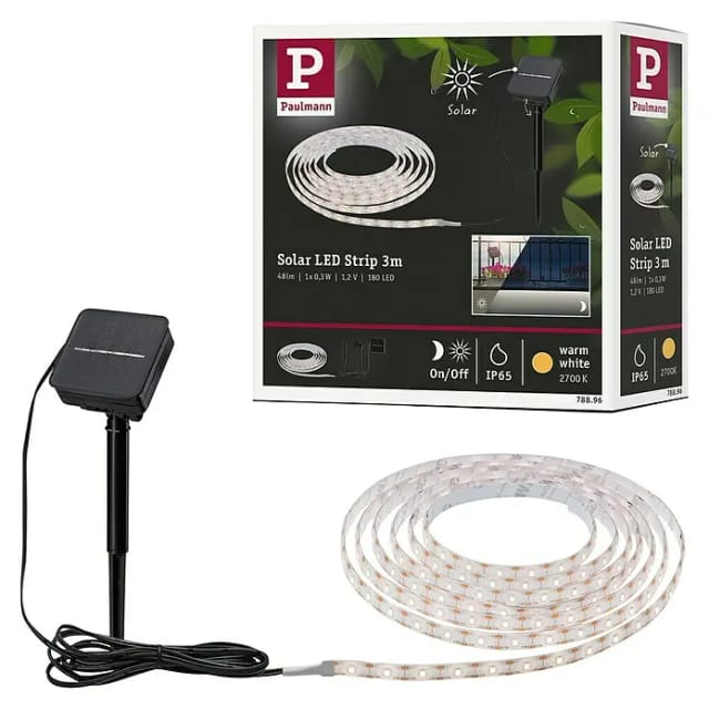 PLM 78896 - Solar LED Stripe 3m warmweiß 0,3W 1,2V