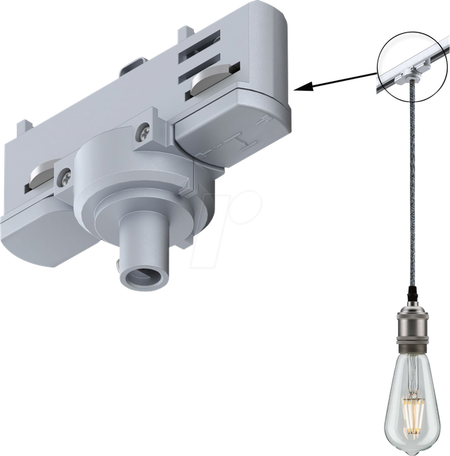 PLM 91385 - ProRail3 Pendeladapter, Universal, max. 1.150 W, silber