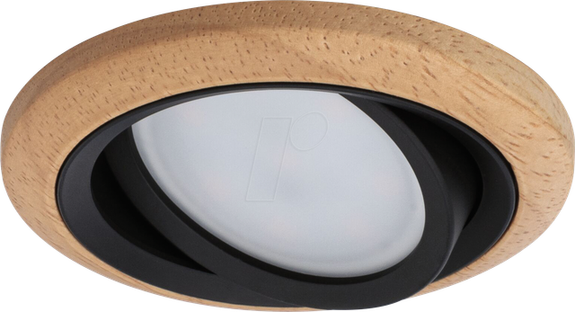 PLM 92238 - Einbauleuchte Lanati, 6 W, 470lm, 2700 K, 30°, rund, holz/schwar