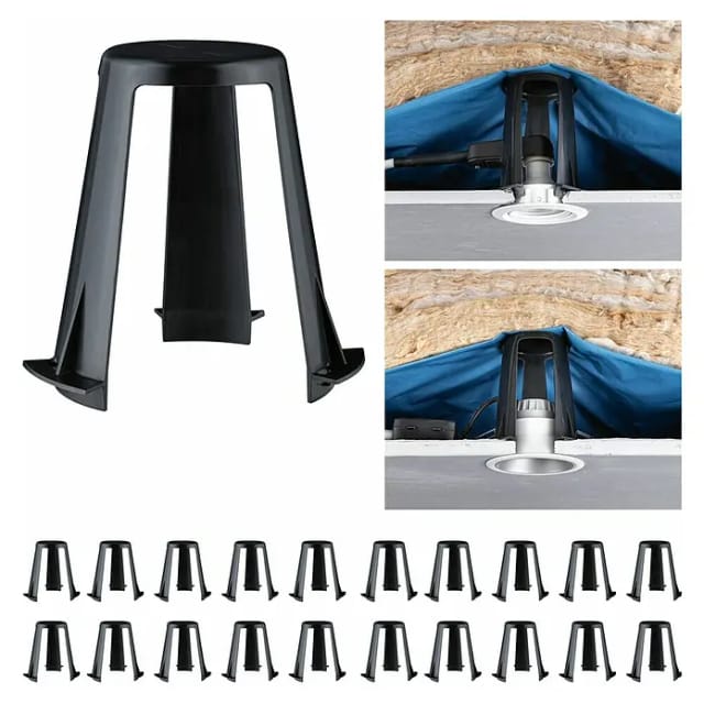 PLM 92402 - Abstandshalter für Einbauleuchten 62 - 90mm, schwarz, 20er Pack