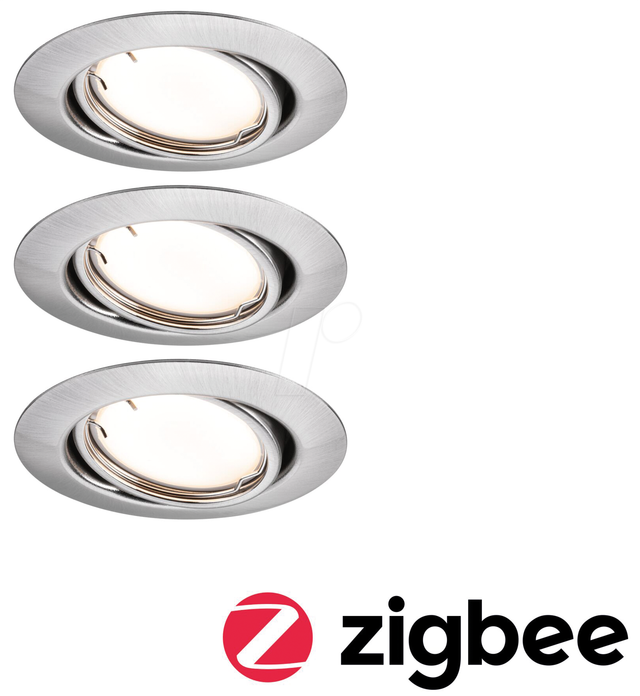 PLM 92464 - Einbauleuchte Base Coin, 4,9 W, 430 lm, 3000 K, 20°, Zigbee, 3er