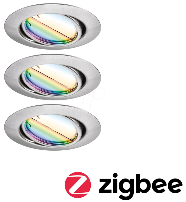 PLM 92467 - Einbauleuchte Base Coin, 4,9 W, 420 lm, RGBW, 20°, Zigbee, 3er-S