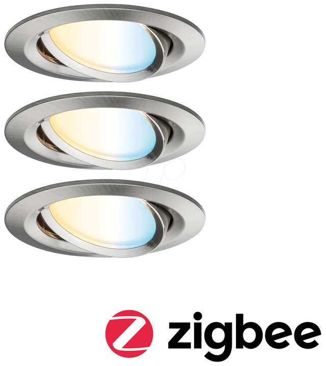 PLM 92962 - Einbauleuchte Nova Plus Coin, 3,6 W, 2700 K, rund, Zigbee, 3er S