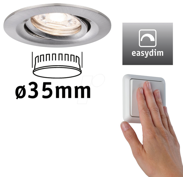 PLM 92972 - Einbauleuchte Mini Nova Plus Coin, 4,2 W, 2700 K , 15°, dimmbar,