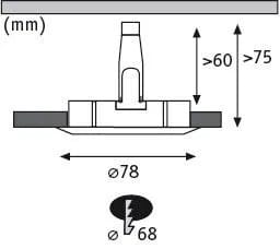 PLM 92979 - Einbauleuchte Nova, 6,5 W, 4000 K, starr, rund, 3er Set