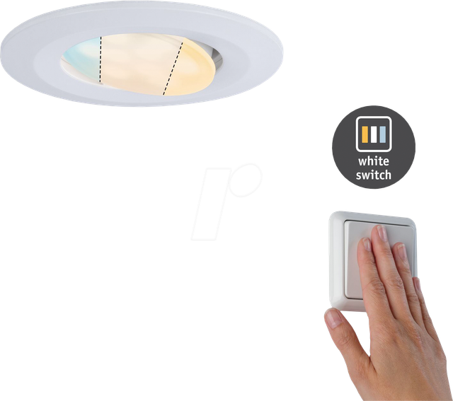 PLM 92998 - Einbauleuchte Calla, 1 x 5,5 W, 550 lm, 2700 - 6500 K, weiß