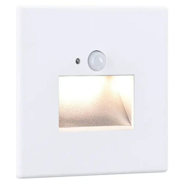 PLM 93133 - Wandeinbauleuchte Edge Quadro, 1,2W, 25lm, 2700 K, eckig, weiß