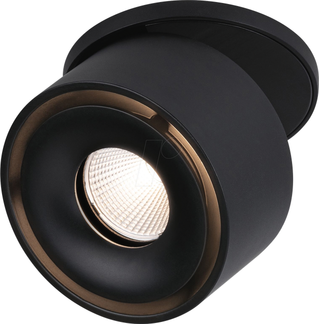 PLM 93370 - Einbauleuchte Spircle, 1 x 8 W, 530 lm, 3000 K, schwarz matt