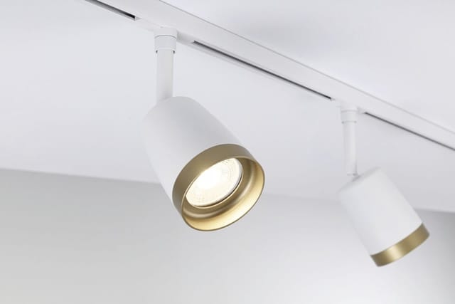 PLM 93136 - URail Schienenspot Cover, GU10, max. 10 W, dimm, weiß/gold