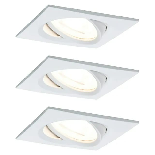 PLM 93436 - Einbauleuchte Nova, GU10, 3x6,5 W, 2700 K, 50°, eckig, weiß