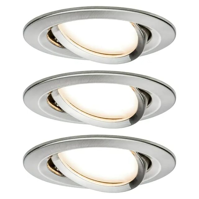 PLM 93447 - Einbauleuchte Nova Coin, 6W, 2700 K, 50°, rund, Eisen, 3er Set