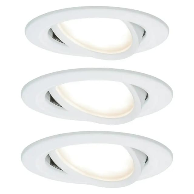 PLM 93449 - Einbauleuchte Nova Coin, 6W, 2700 K, 50°, rund, weiß matt, 3er S