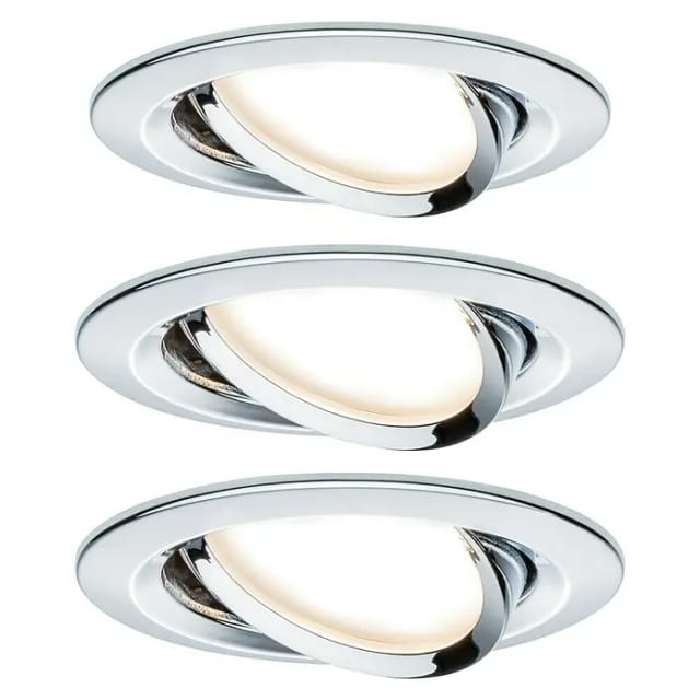 PLM 93452 - Einbauleuchte Nova Coin, 3x6 W, 2700 K, 50°, rund, chrom
