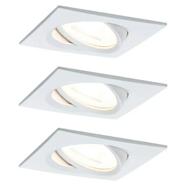PLM 93454 - Einbauleuchte Nova Coin, 3x6 W, 2700 K, 50°, eckig, weiß