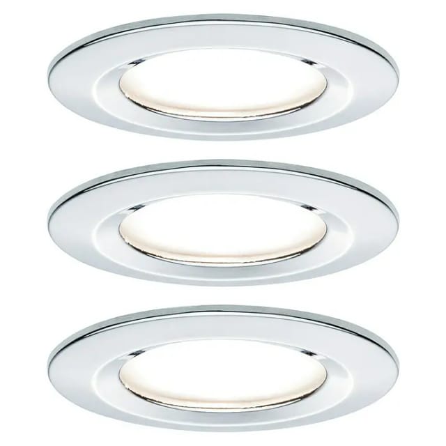PLM 93463 - Einbauleuchte Nova Coin, 6 W, 2700 K, starr, rund, chrom, 3er Se