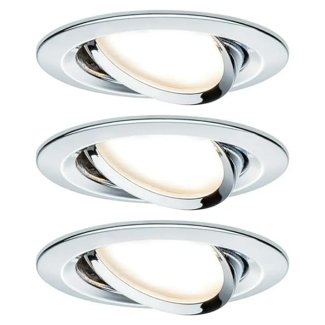 PLM 93470 - Einbauleuchte Nova, GU10, 3x6,5 W, 2700 K, 50°, rund, dimmbar, c