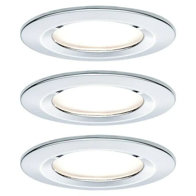 PLM 93499 - Einbauleuchte Nova Coin, 3x6 W, 2700 K, rund, dimmbar, alu