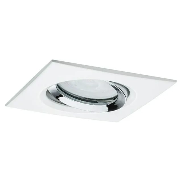 PLM 93664 - Einbauleuchte Nova Plus, GU5,3 / GU10, weiß / chrom, eckig