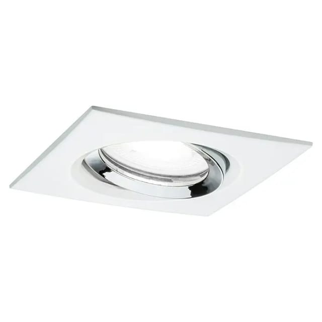 PLM 93674 - Einbauleuchte Nova Plus, GU10, 6 W, 4000 K, 30°, eckig, weiß/chr