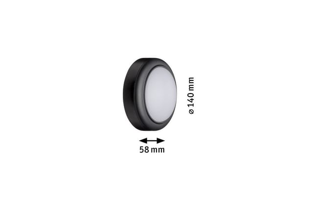 PLM 94119 - Wandleuchte, 8 W, 560 lm, 3000 K, grau, IP44