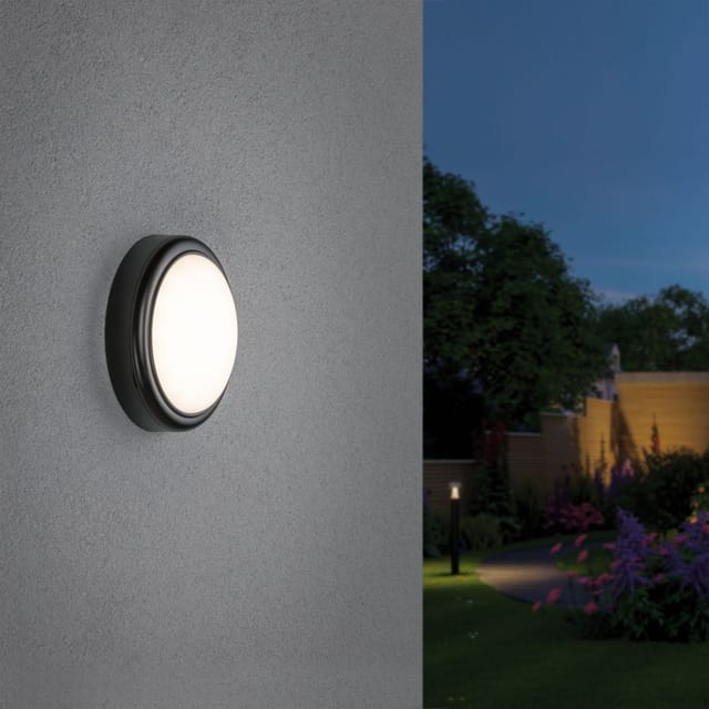 PLM 94188 - Wandleuchte, 15 W, 1050 lm, 3000 K, grau, IP44