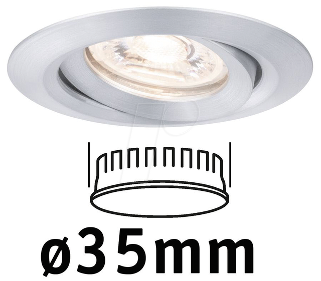 PLM 94296 - Einbauleuchte Nova Mini Coin, 4 W, 2700 K, 15°, rund, alu