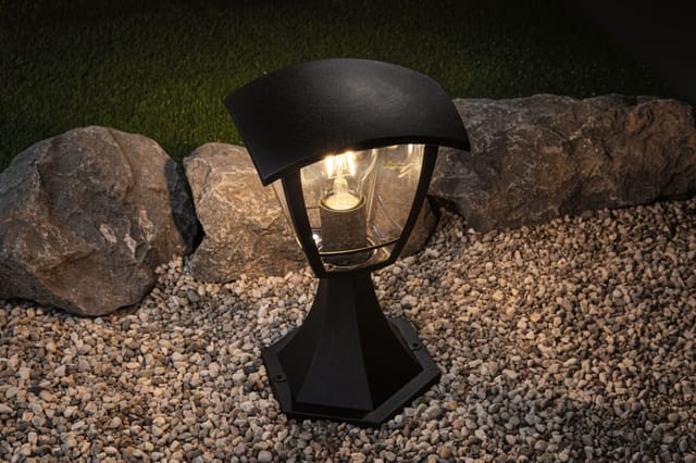 PLM 94393 - Pollerleuchte Classic, 12 W, E27, IP44, schwarz