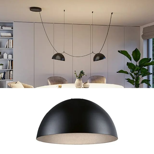 PLM 94614 - Uline Pendelleuchte Bol, 12 W, 1245 lm, 3000 K, 300 mm, schwarz