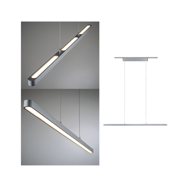PLM 95375 - URail LED Pendel Lento, 1800 lm, 41 W, 2700 K, dimm, chrom