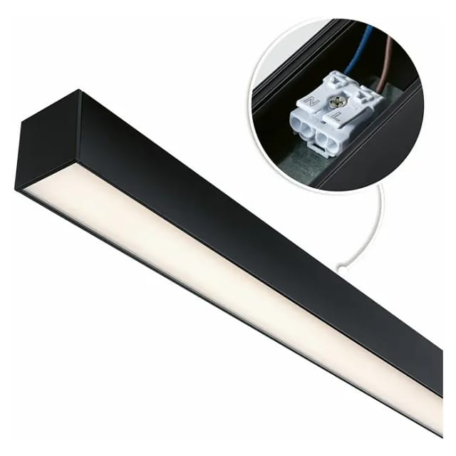 PLM 98204 - Linion Einspeisung Power Channel, 1 m, 17 W, 3000 K, schwarz