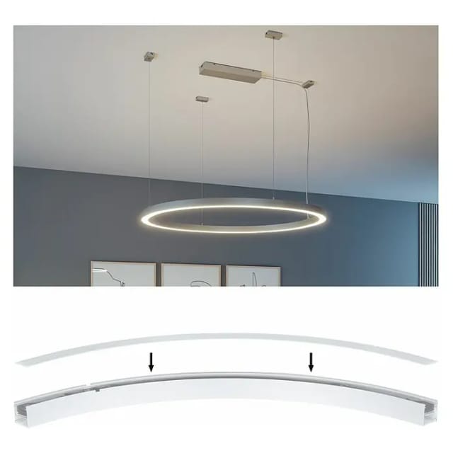 PLM 98228 - Linion Abdeckung, 1 m, kurve, weiß, kunstoff