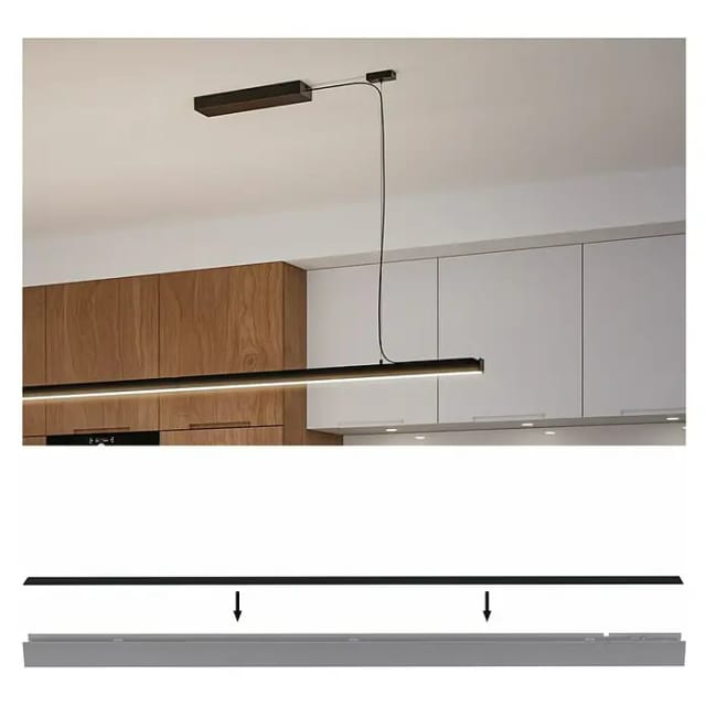 PLM 98208 - Linion Abdeckung, 1 m, gerade, schwarz, kunstoff