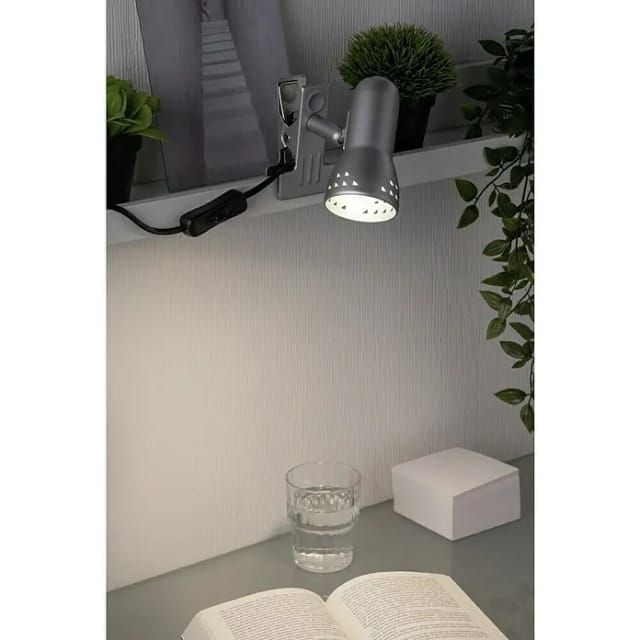 PLM 99825 - Klemmleuchte Gryps, E14, flexibel, silber