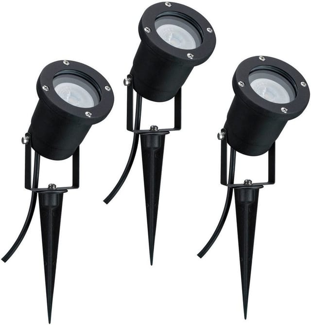 PLM 98897 - LED Gartenstrahler, IP65, 3000 K, 3x3,5 W, schwarz