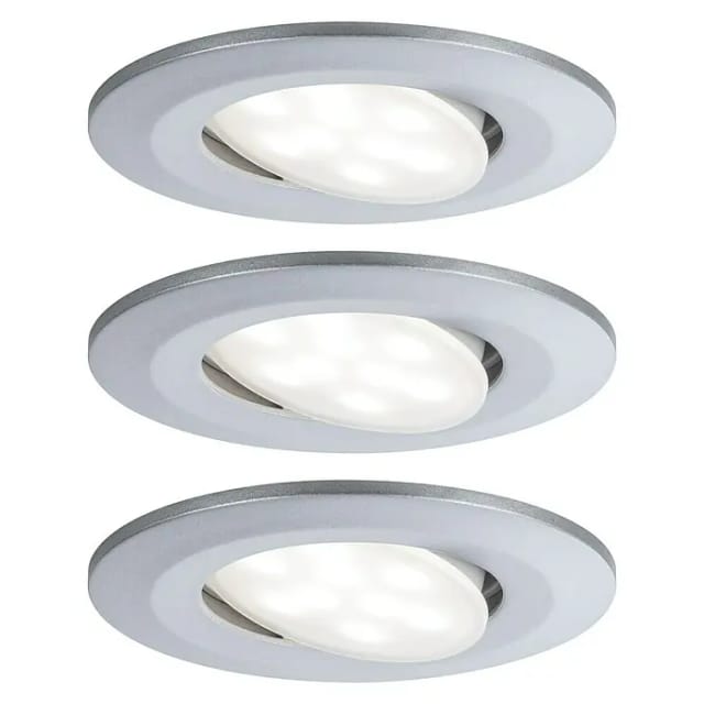 PLM 99933 - Einbauleuchte Calla, 5,2 W, 4000 K, 30°, rund, Chrom matt, 3er S
