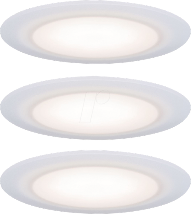 PLM 99940 - Einbauleuchte Suon, 5 W, 2700 K, starr, weiß, Satin, 3er Set