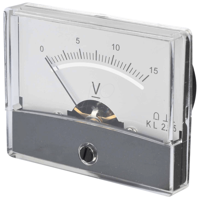 PM 2-15V - Drehspul-Messwerk, 15 V, 60x46 mm