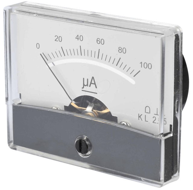 PM 2-100µA - Drehspul-Messwerk, 100 µA, 60x46 mm