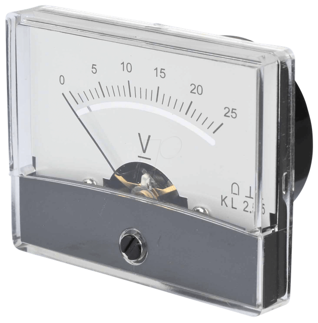 PM 2-25V - Drehspul-Messwerk, 25 V, 60x46 mm